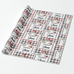 Santa North Pole Special Delivery Personalized Kid Wrapping Paper