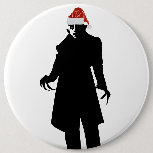 santa nosferatu 6 cm round badge (Front)