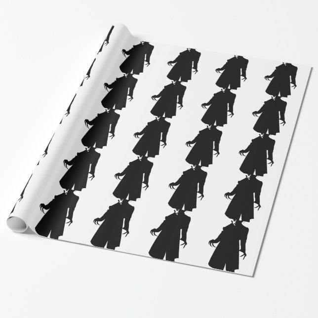 santa nosferatu wrapping paper (Unrolled)