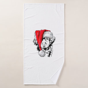 Santa Nova Scotia Duck Tolling Retriever Christmas Bath Towel