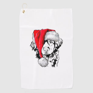Santa Nova Scotia Duck Tolling Retriever Christmas Golf Towel