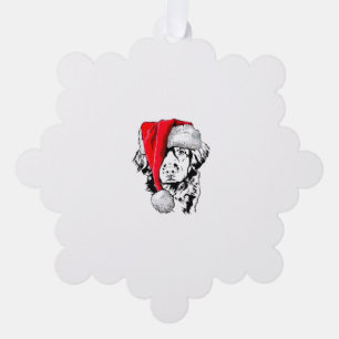 Santa Nova Scotia Duck Tolling Retriever Christmas Tree Decoration Card
