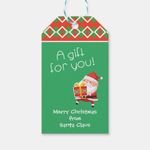 Santa Offers A Gift For You Tags