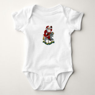 Santa On A Rocking Horse Baby Tee
