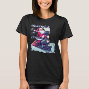 Santa On a Train T-Shirt