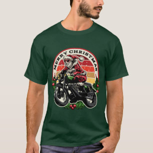 Santa On Motorbike T-Shirt