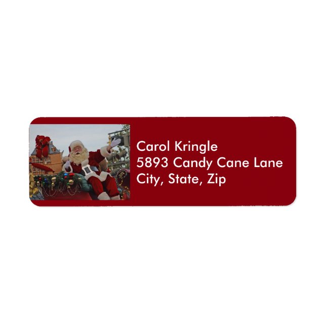 Santa on Parade Address Labels (Front)