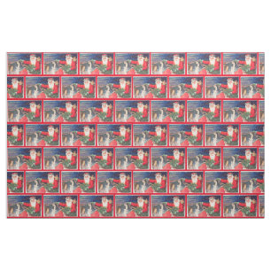 Santa on sleigh Thunder_Cove vintage Fabric