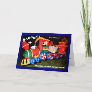 Santa On The Move! Holiday Card