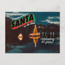 Santa on the River Postcard 1