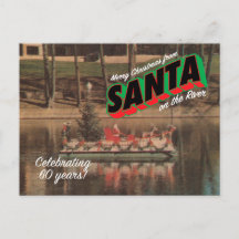 Santa on the River Postcard 3