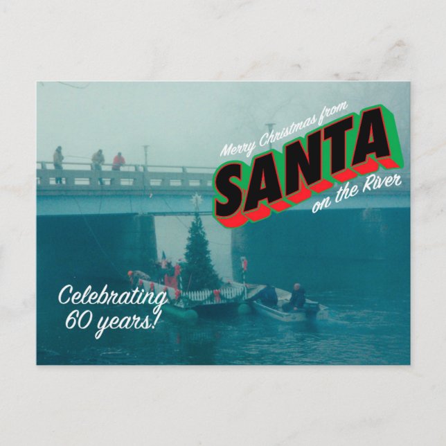 Santa on the River postcard 5 (Front)