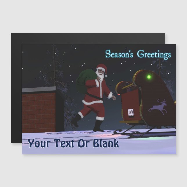 Santa On The Roof - Season's Greetings (Front/Back)