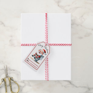 Santa on toilet Xmas tags! Gift Tags