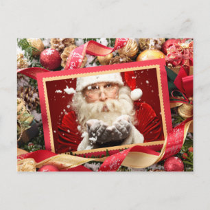 Santa or YOUR PHOTO custom Christmas card