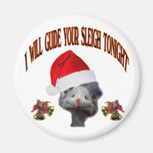 Santa ostritch magnet