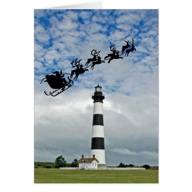 Santa Over The Bodie Island Lighthouse (Front)