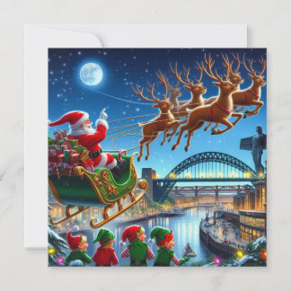 Santa over the Toon Holiday Card