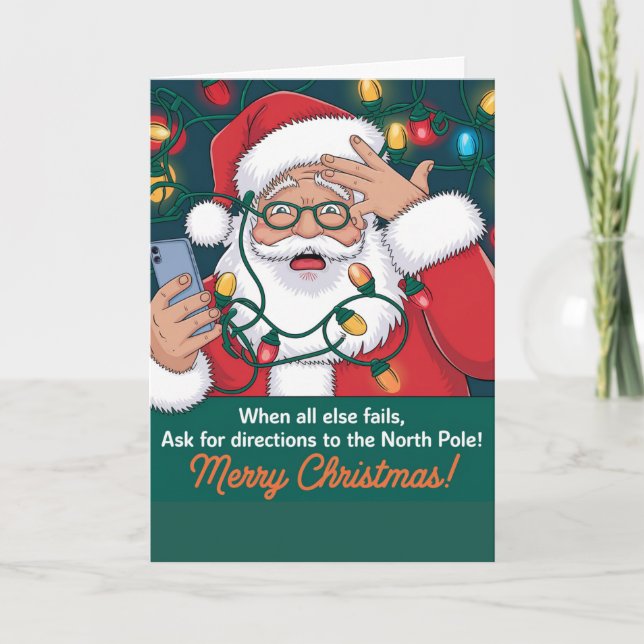 Santa Overload  Holiday Card (Front)