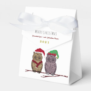 Santa Owl and Elf Owl Favour Box