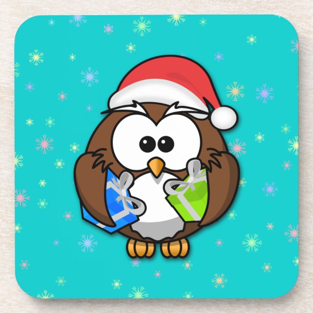 Santa owl coaster (Front)