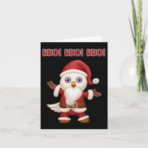 Santa Owl Festive Fun Christmas  Card