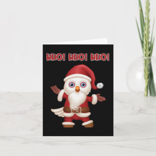 Santa Owl Festive Fun Christmas  Card