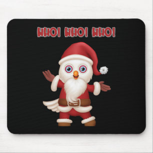 Santa Owl Festive Fun Christmas  Mouse Pad