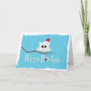 Santa Owl Holiday Card