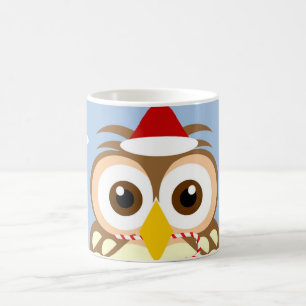Santa Owl Holiday Mug