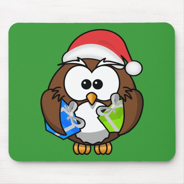 SANTA OWL MOUSE PAD (Front)