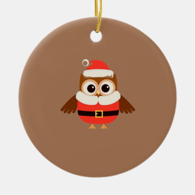 Santa Owl Ornament (Front)