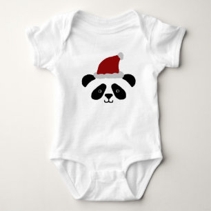 Santa Panda Baby Romper Bodysuit