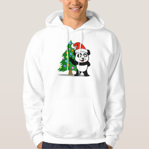 Santa Panda (light shirts) Hoodie