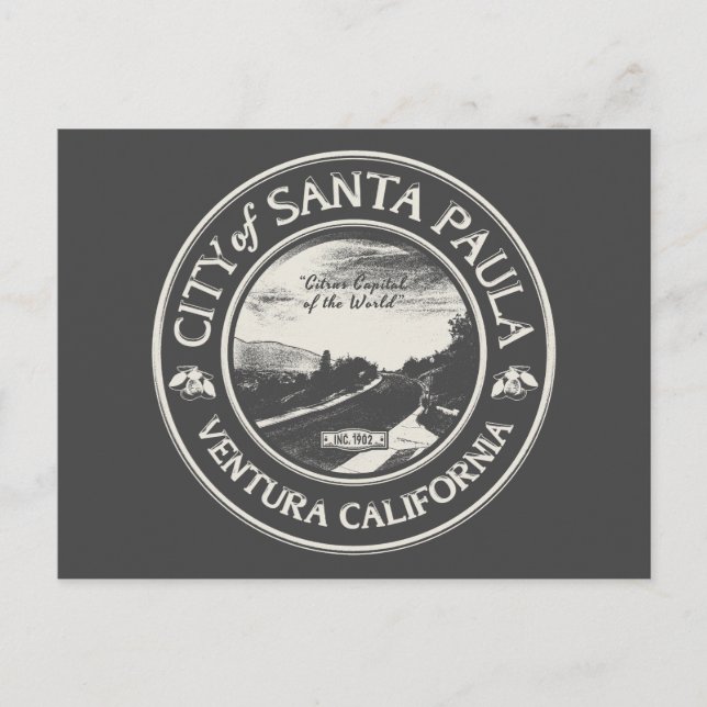 SANTA PAULA CALIFORNIA POSTCARD (Front)