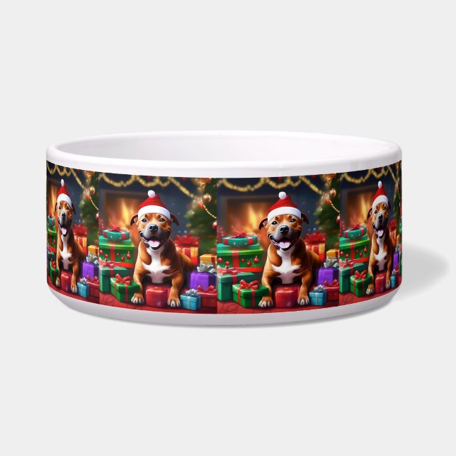 "Santa Paws: A Staffy’s Festive Surprise"   (Front)