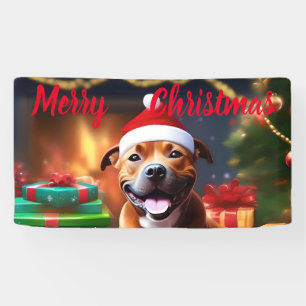 "Santa Paws: A Staffy’s Festive Surprise"   Banner