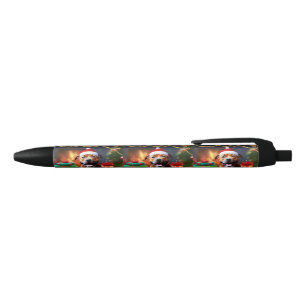"Santa Paws: A Staffy’s Festive Surprise" Blue Ink Pen
