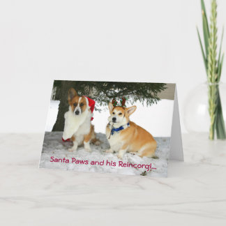 Santa Paws and his Reincorgi Holiday Card