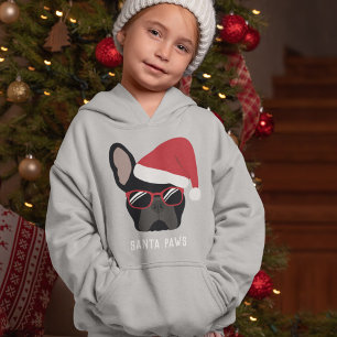 Santa Paws Christmas Black French Bulldog