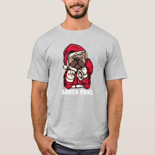 Santa Paws Christmas English Bulldog Gift Ideas T- T-Shirt