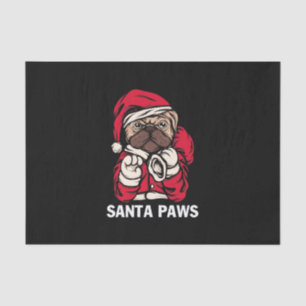 Santa Paws Christmas English Bulldog Gift Ideas Tissue Paper