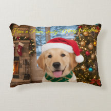Santa Paws Christmas–Festive Golden Retriever Home