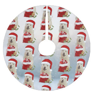 Santa Paws - Crystal the Husky Dog Brushed Polyester Tree Skirt