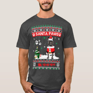 Santa Paws French Bulldog Merry Christmas Dog Funn T-Shirt