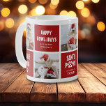 Santa Paws, Happy Howlidays 5 Photo Dog Christmas Coffee Mug<br><div class="desc">Funny Cute Dog Photo Collage Christmas Mug Gift. Design features 5 pictures of your choice,  fun festive dog pun sayings 'Happy Howl-idays,  Santa Paws,  Jingle Paws and Santa's little Yelper! A snow overlay over the photographs to give it a wintery feel and Personalise with family and dog name.</div>