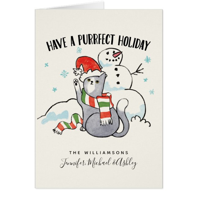 Santa Paws | Have A Purrfect Holiday (Front)