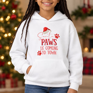 Santa Paws is Coming to Town Christmas Typography