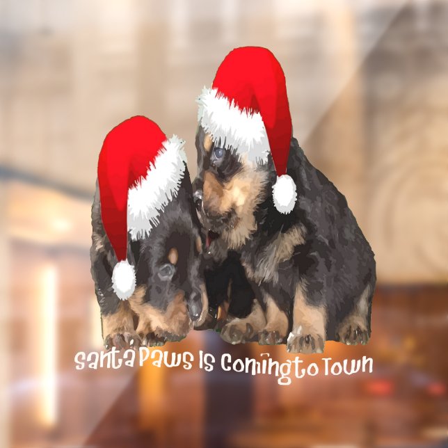 Santa Paws Is Coming To Town Cute Rottweiler Xmas (Sheet 2)