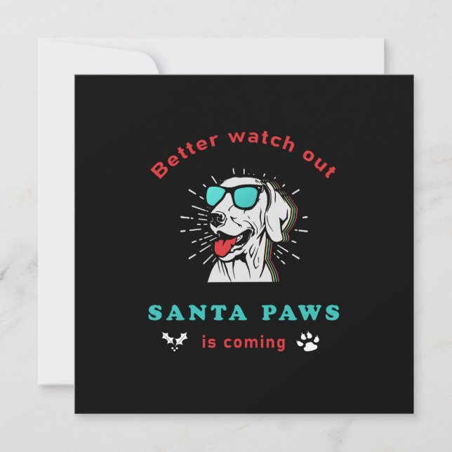 Santa Paws is Coming Vintage Christmas (Front)